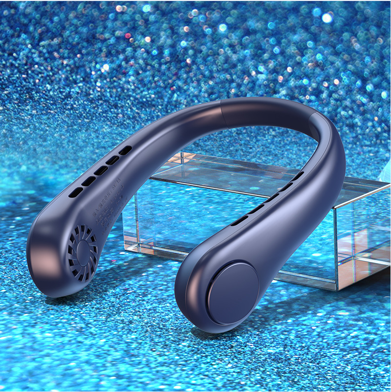 New Mini Neck Fan Portable Bladeless Hanging Neck Rechargeable Air Cooler Mini Summer Sports Fans.